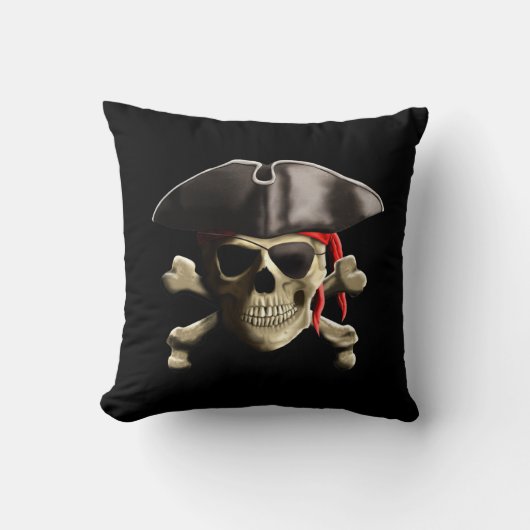 海賊旗の海賊スカル クッション (正面)