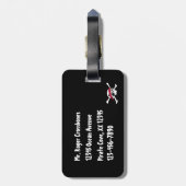 海賊旗の海賊旗のBagageのラベル ラゲッジタグ (裏面縦)