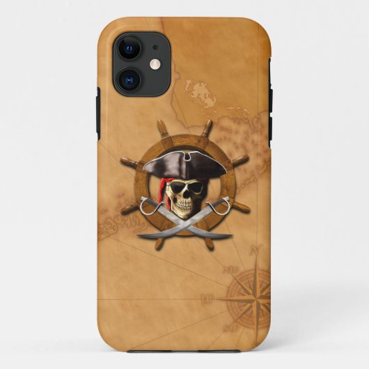 海賊旗の海賊車輪 Case-Mate iPhoneケース (裏面)