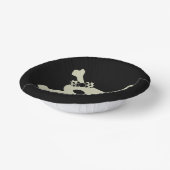 海賊旗スカルとクロスボーンズブラック紙ボウル ペーパーボウル (傾斜あり)