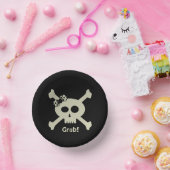 海賊旗スカルとクロスボーンズブラック紙ボウル ペーパーボウル (パーティー)