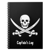 海賊旗艦の艦長の丸太のカスタムのノート ノートブック (正面)