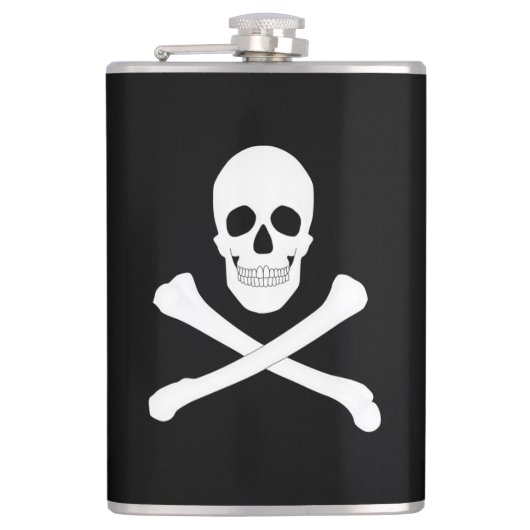 海賊旗(スカルとクロスボーン) (ジョリーロジャー) フラスク (正面)