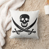 海賊旗 スカル 十字剣 クッション (ブランケット)