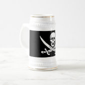 海賊旗 ドクロ 交差した剣 ビールジョッキ (正面左)