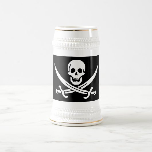 海賊旗 ドクロ 交差した剣 ビールジョッキ (中央)