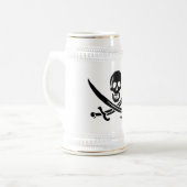海賊旗 ドクロ 交差した剣 ビールジョッキ (正面左)