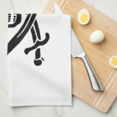 海賊旗 骸骨 交差した剣 キッチンタオル (四つ折り)