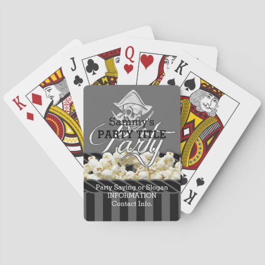海賊日パーソナライズされたパーティー トランプ (裏面)