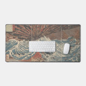 海賊日本の船による波 デスクマット (キーボード&マウス)