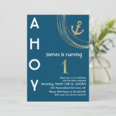 海賊最初の誕生日フェイク金ゴールドいかり航海のインビ 招待状 (スタンド正面)