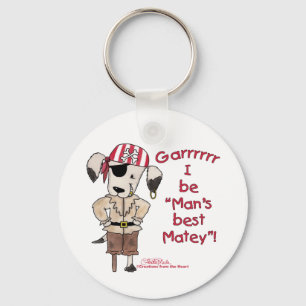 海賊最高の犬「Mans Matey!」 キーホルダー