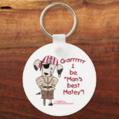 海賊最高の犬「Mans Matey!」 キーホルダー (正面)