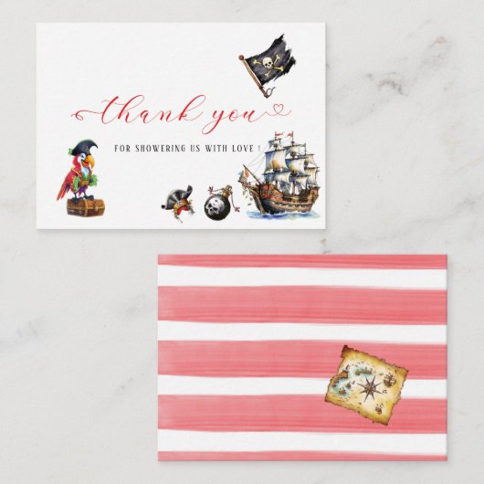 海賊水彩誕生会感謝してい会 ノートカード (正面/裏面)