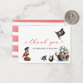 海賊水彩誕生会感謝してい会 ノートカード (正面/裏面インサイチュ)