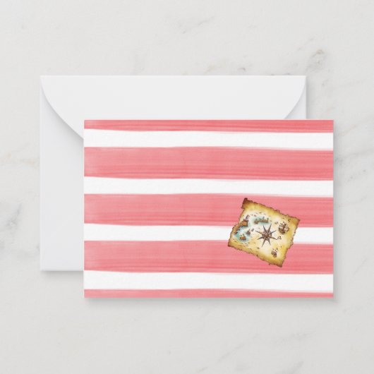 海賊水彩誕生会感謝してい会 ノートカード (裏面)