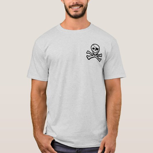 海賊海の詩の海賊旗のTシャツ Tシャツ (正面)