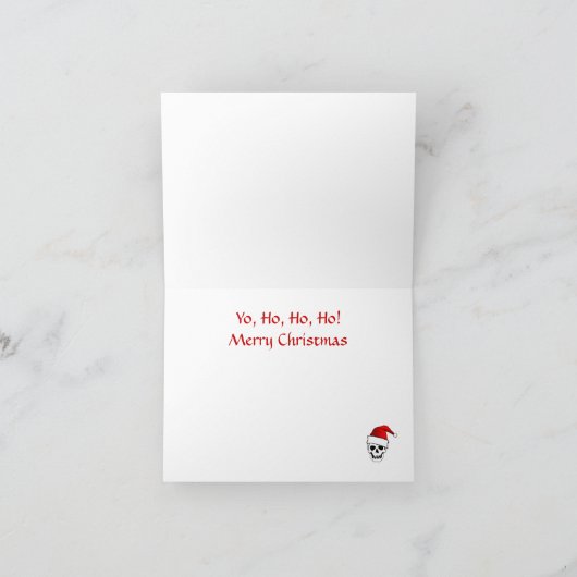 海賊海賊旗のサンタのクリスマスカード シーズンカード (内部)
