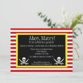 海賊海賊旗の誕生日の招待状 招待状 (スタンド正面)