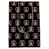 海賊海賊海賊海賊誕生日パーティー ミディアムペーパーバッグ (裏面)