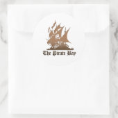 海賊湾のロゴのステッカー ラウンドシール (バッグ)