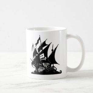 海賊湾のロゴの船 コーヒーマグカップ