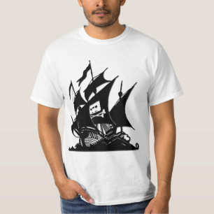 海賊湾のロゴの船 Tシャツ