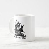 海賊湾の海賊船のロゴ コーヒーマグカップ (正面左)