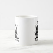 海賊湾の海賊船のロゴ コーヒーマグカップ (中央)