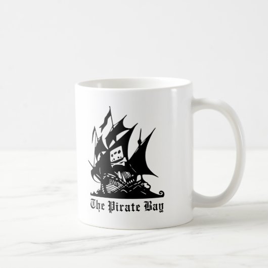 海賊湾の海賊船のロゴ コーヒーマグカップ (右)