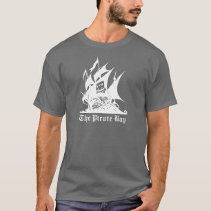 海賊湾の海賊船のロゴ Tシャツ