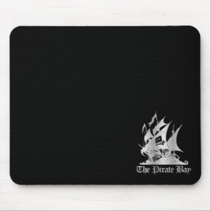 海賊湾の銀のロゴのマウスパッド マウスパッド