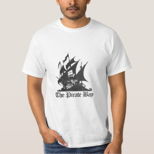海賊湾カーボン繊維のロゴ Tシャツ