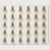 海賊熊をテーマにした誕生日パーティー ラッピングペーパー (フラット)