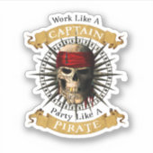 海賊版のパーティージョルのような船長のようにスカルする シール (正面)