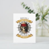 海賊版のパーティージョルのような船長のようにスカルする ポストカード (スタンド正面)