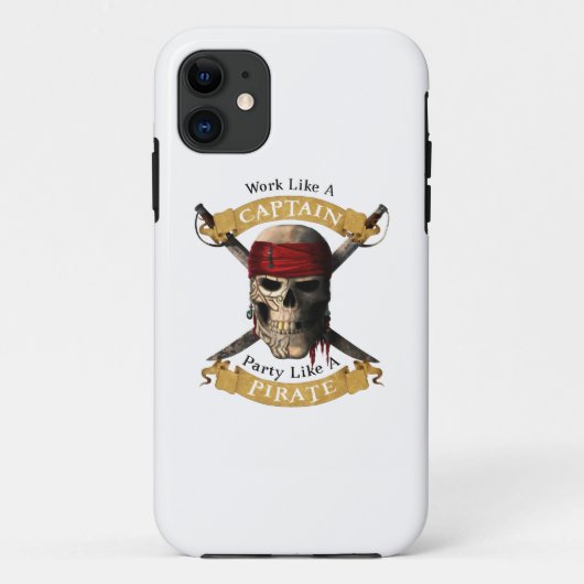海賊版のパーティージョルのような船長のようにスカルする Case-Mate iPhoneケース (裏面)