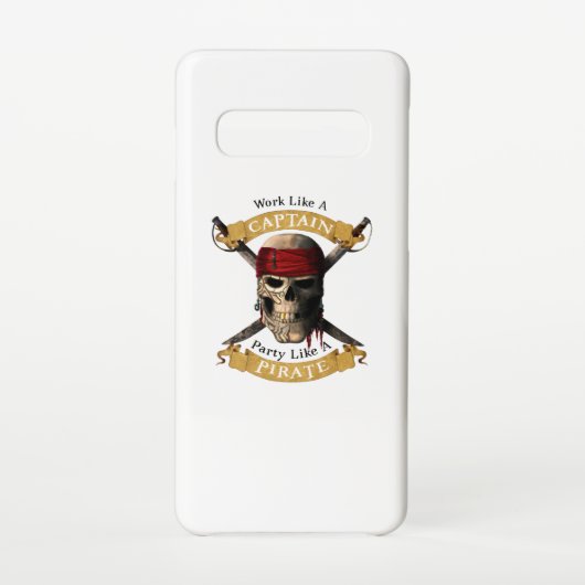 海賊版のパーティージョルのような船長のようにスカルする SAMSUNG GALAXYケース (裏面)