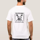 海賊版コーラルメンズホワイトジャケット Tシャツ (裏面)