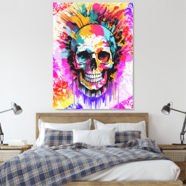 海賊版スカルカラフル- Canvas Print キャンバスプリント