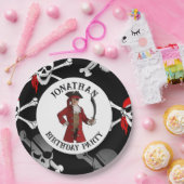 海賊版スカル紙プレート ペーパープレート (パーティー)