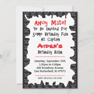 海賊版スカル誕生日カード