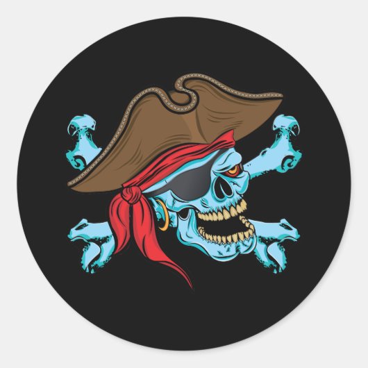 海賊版スカル&クロスボーン ラウンドシール (正面)