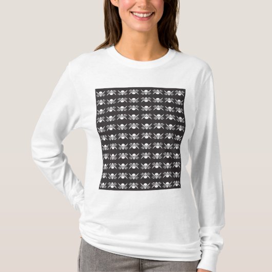 海賊版スカル/金ゴールド歯 Tシャツ (正面)