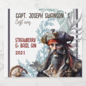 海賊版テーマアート食品および飲料ラベルセット リキュールボトルラベル (シングルラベル)