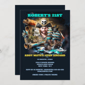 海賊版テーマ映画のハロウィーンテーマ 招待状 (正面/裏面)