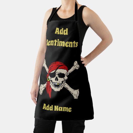海賊版デザインの編集と追加文字、エプロン エプロン (インサイチュ)