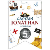 海賊版ハッピーバースデーパーティー バンティングフラッグ (第1の旗)