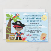 海賊版パーティー誕生日招待状 招待状 (正面)