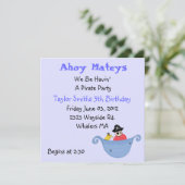 海賊版パーティー誕生日招待状 招待状 (スタンド正面)